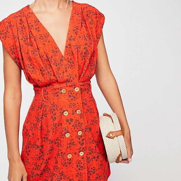 Free People Into Town Mini Dress Floral - Picture 1 of 4